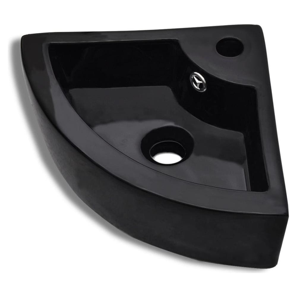 Lavandino con Troppopieno 45x32x12,5 cm Nero - Foto 2
