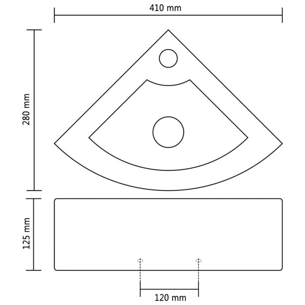 Lavandino con Troppopieno 45x32x12,5 cm Nero - Foto 12
