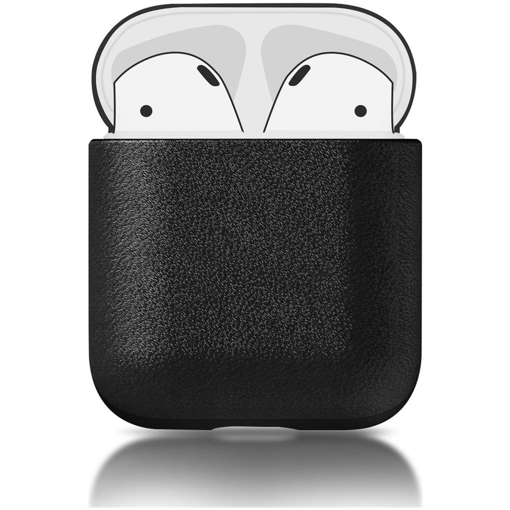 Cover Custodia Airpods 1 E 2 Vera Pelle Ricarica Wireless Nero - Foto 2