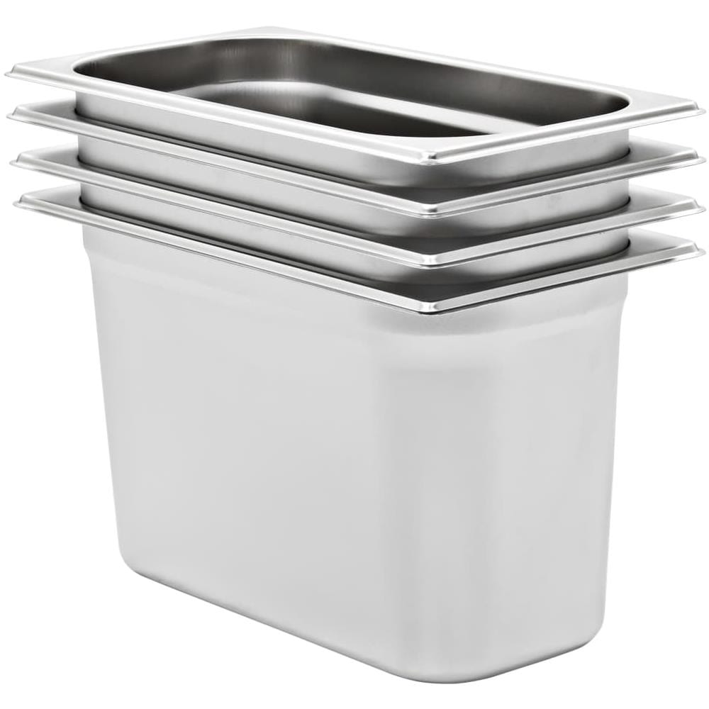 Contenitori Per Alimenti 4 Pz Gn 1/3 200 Mm In Acciaio Inox - Foto 1