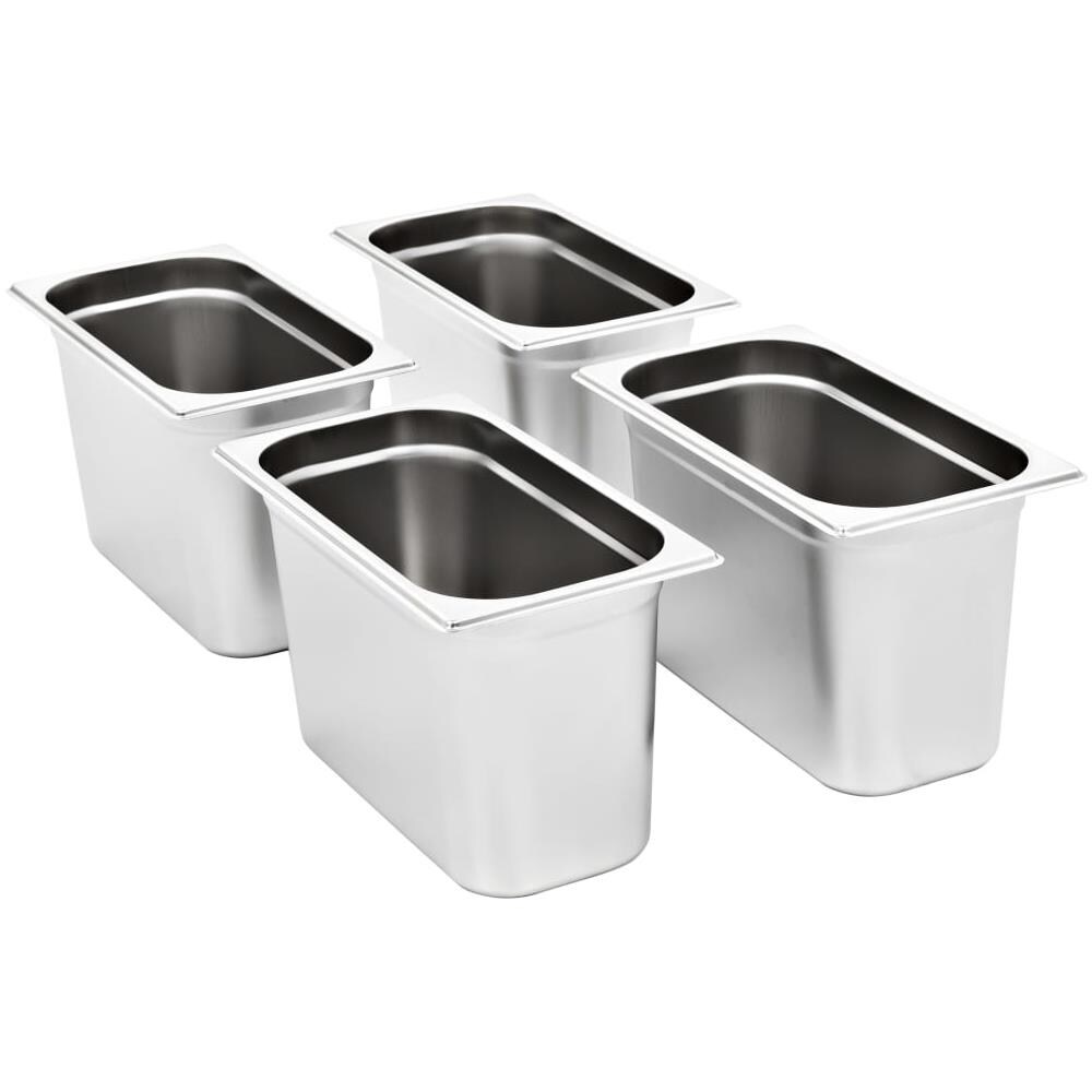 Contenitori Per Alimenti 4 Pz Gn 1/3 200 Mm In Acciaio Inox - Foto 2