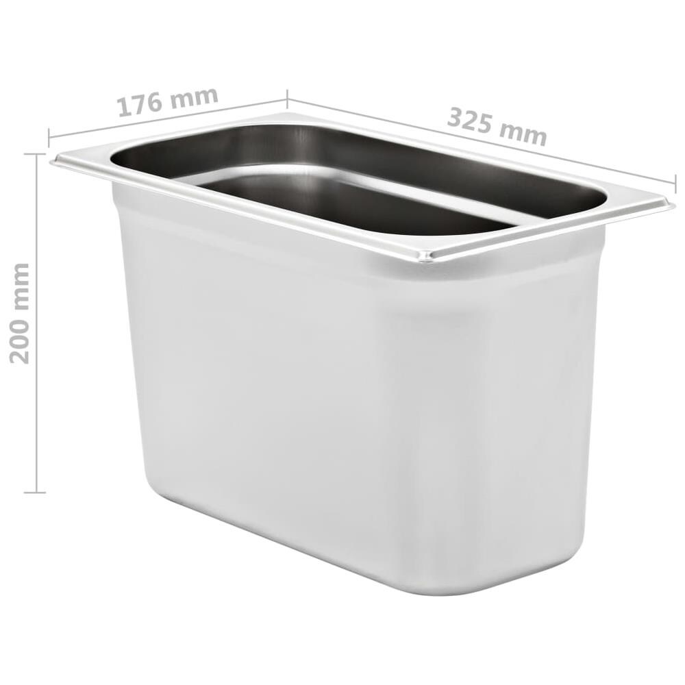 Contenitori Per Alimenti 4 Pz Gn 1/3 200 Mm In Acciaio Inox - Foto 8