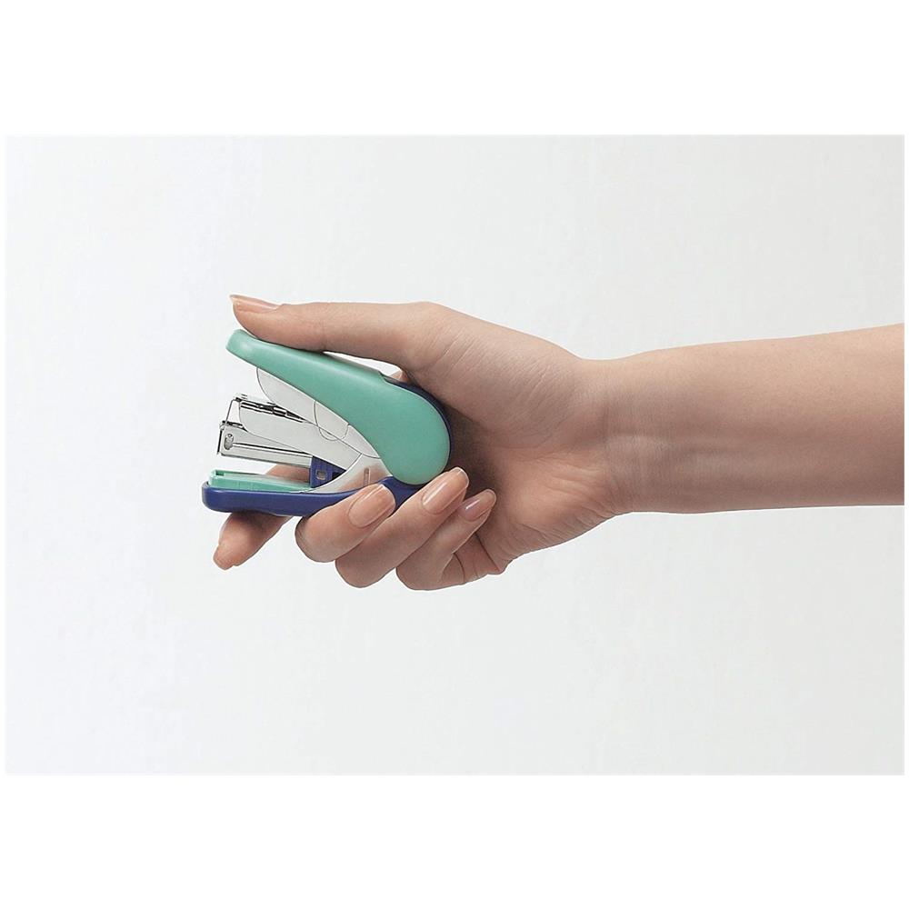 Plus Japan Mini Cucitrice A Meccanismo Facilitato St-010v Fino A 20 Fogli, Rossa, Punti N. 10 - Foto 2