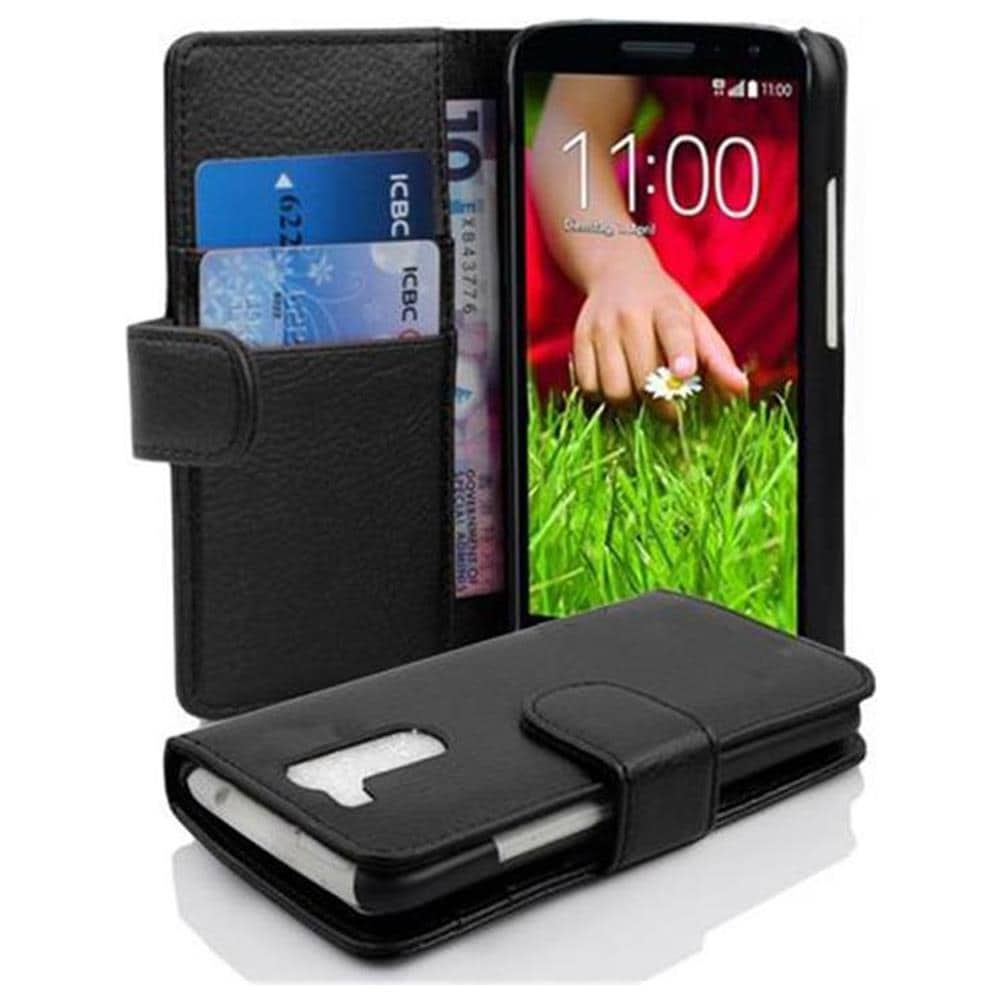 Custodia Compatibile Con Lg G2 Mini In Nero Ossido - Coperchio Protettivo In Ecopelle Testurizzata E Tasca Per Carte Di Credito - Foto 1