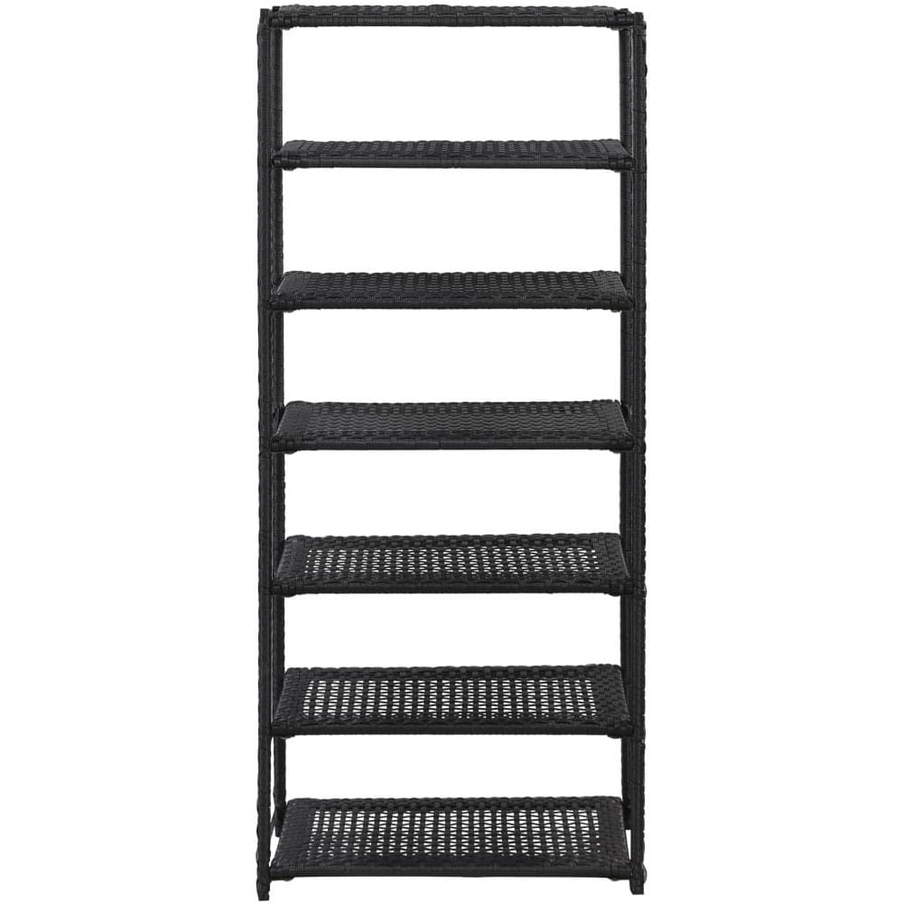 Scarpiera Nera 50x30x120 Cm In Polyrattan - Foto 2