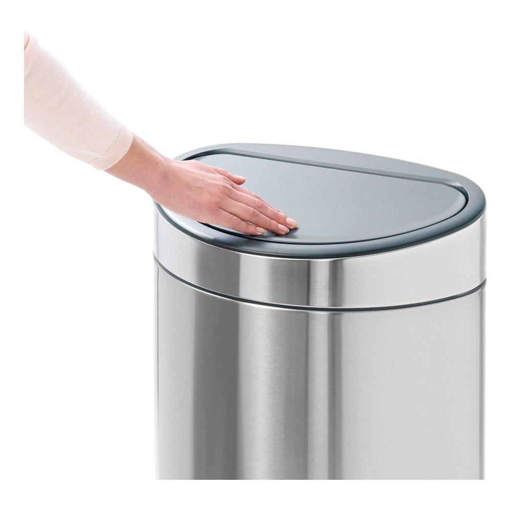 Mülleimer Touch Bin New, recycle, 23+10 L Stahl matt - Foto 3