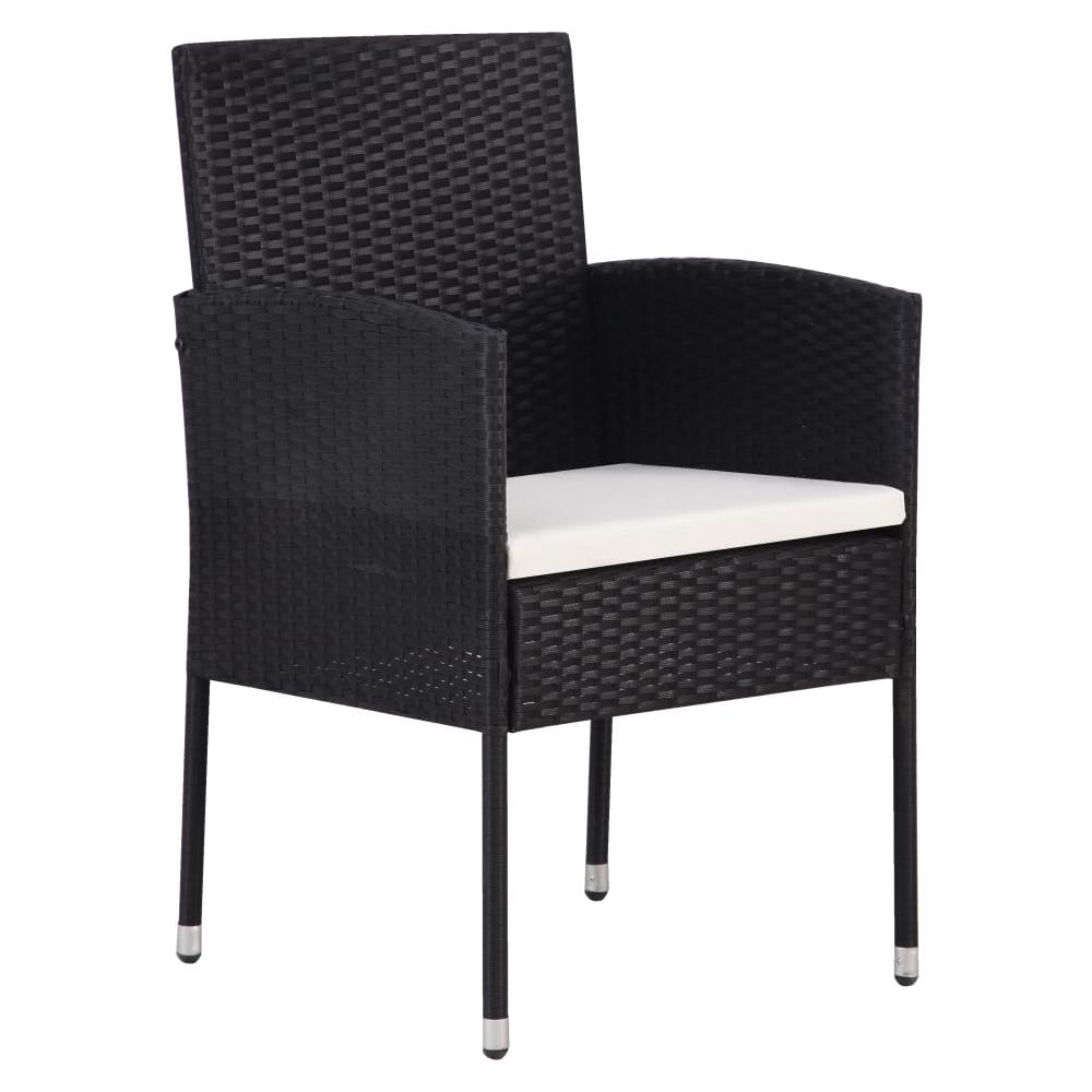 Set Mobili da Pranzo per Giardino 5 pz Nero - Foto 2