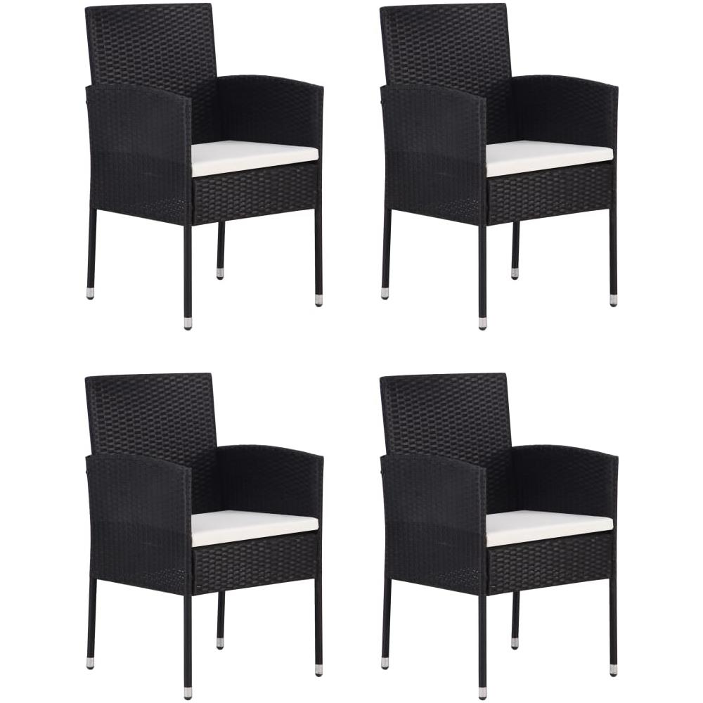 Set Mobili da Pranzo per Giardino 5 pz Nero - Foto 3