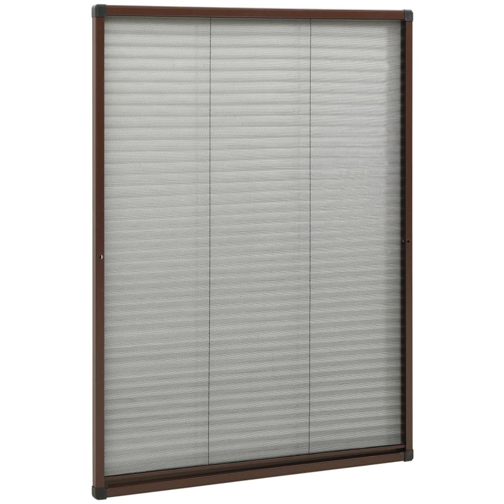 Zanzariera Plissettata Finestre in Alluminio Marrone 80x120 cm - Foto 2