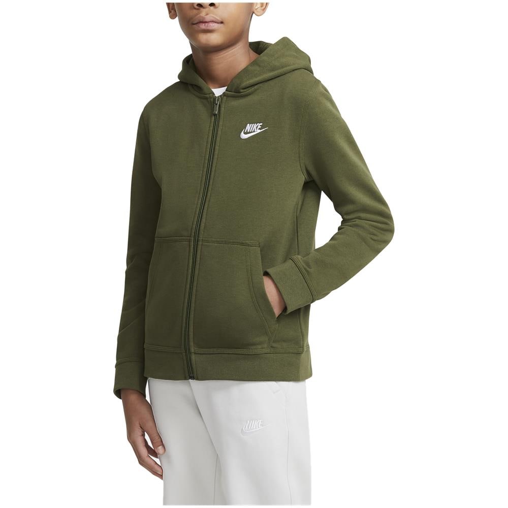 Felpa Da Ragazzo Con Cappuccio E Full Zip Club Grigia Taglia M (137-146 Cm) Codice Dd1698-326 - Foto 1