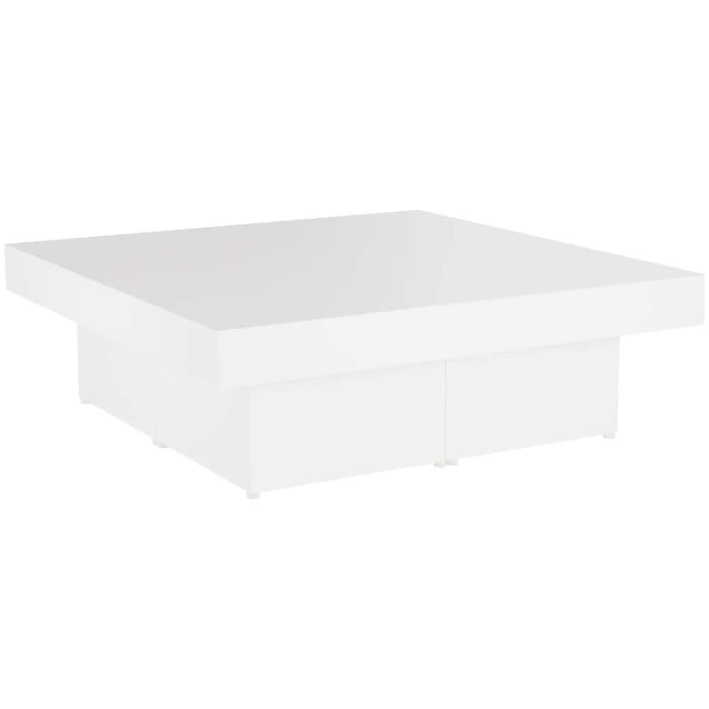 Tavolino da Salotto Bianco 90x90x28 cm in Legno Multistrato - Foto 2
