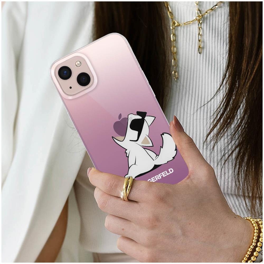 Cover Sfumata Per Iphone 13 Mini Con Choupette Fun Rosa - Foto 2