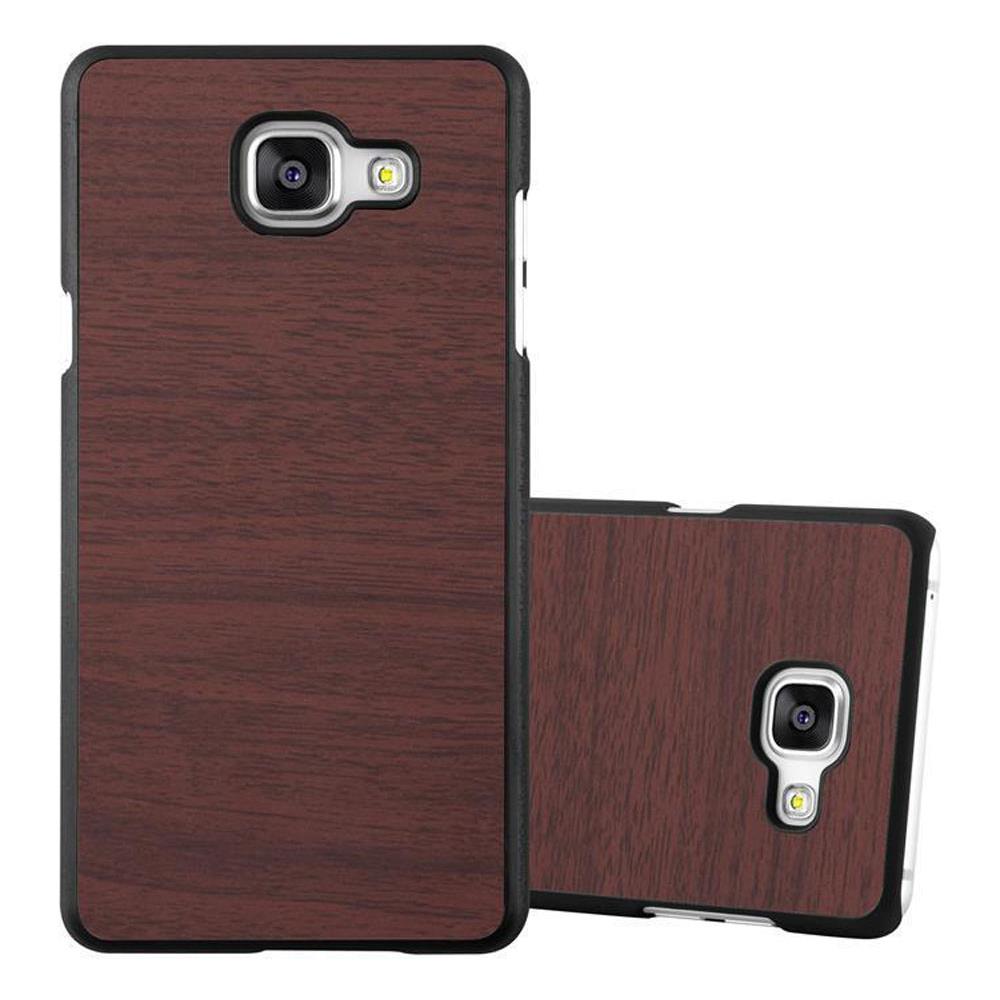Custodia Compatibile Con Samsung Galaxy A5 2016 In Wooden Caffè - Coperchio Protettivo In Silicone Tpu Flessibile - Foto 1