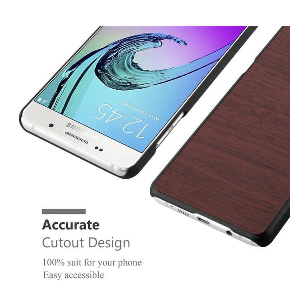 Custodia Compatibile Con Samsung Galaxy A5 2016 In Wooden Caffè - Coperchio Protettivo In Silicone Tpu Flessibile - Foto 6