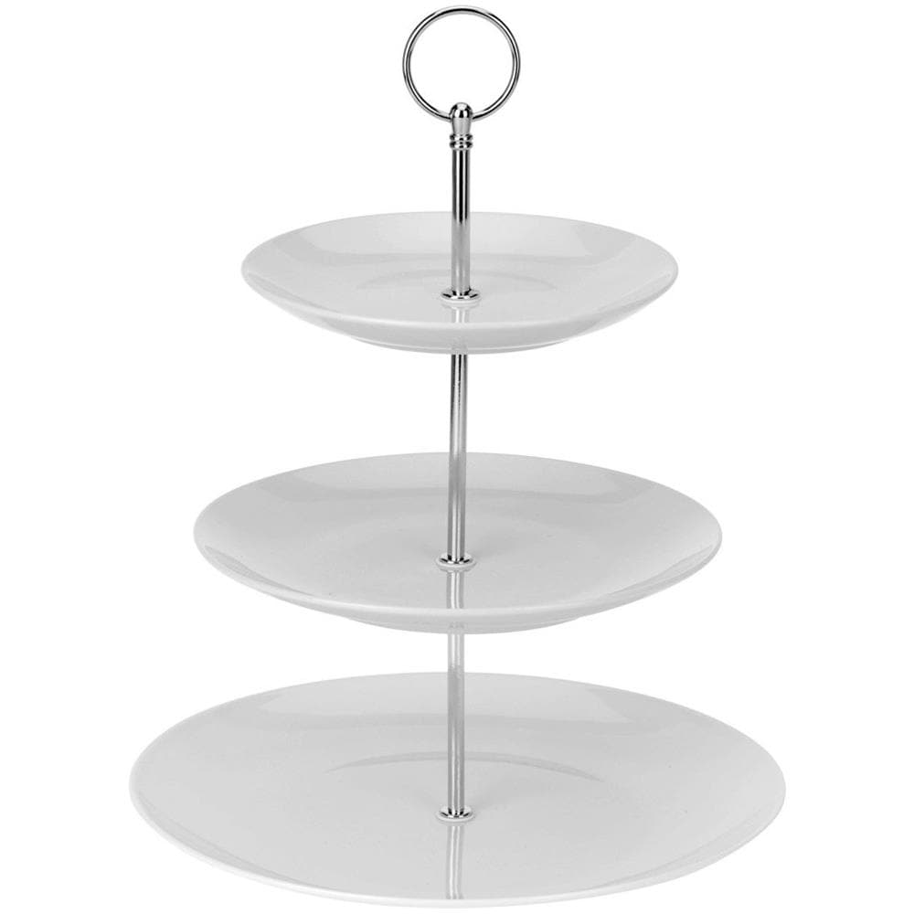Patera Rotonda Per Torte, Torte, Frutta - 3 Livelli, Ceramica - Foto 1
