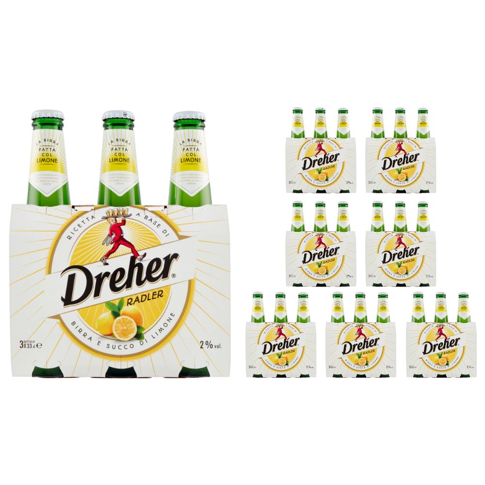 Dreher Radler Birra Al Limone 24 Bottiglie Di Vetro Da 33 Cl Ciascuna - Foto 1