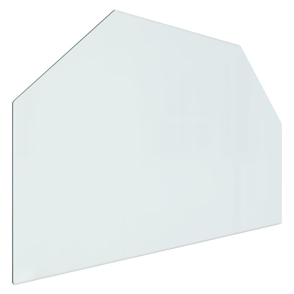 Lastra In Vetro Per Caminetto Esagonale 80x50 Cm - Foto 2