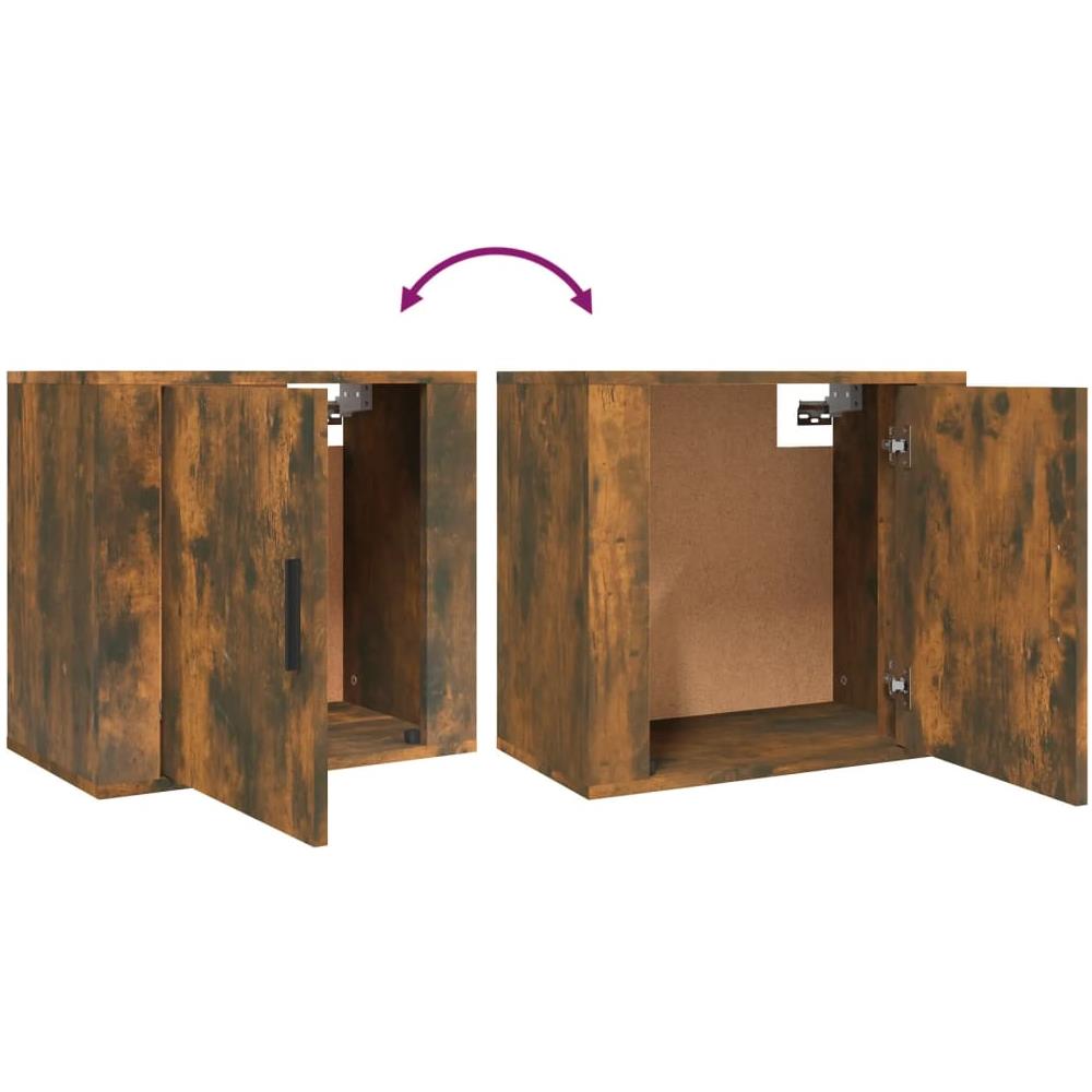 Comodino A Muro Rovere Fumo 50x30x47 Cm - Foto 8