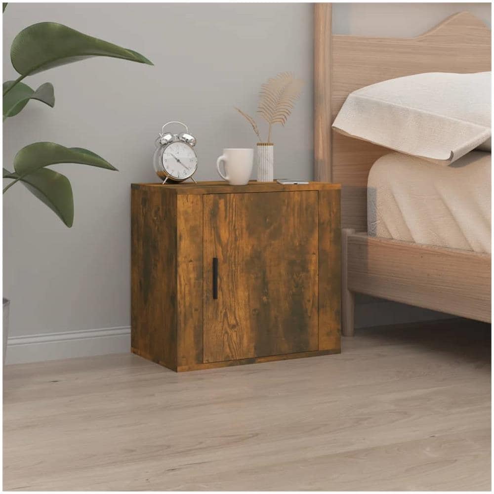 Comodino A Muro Rovere Fumo 50x30x47 Cm - Foto 1