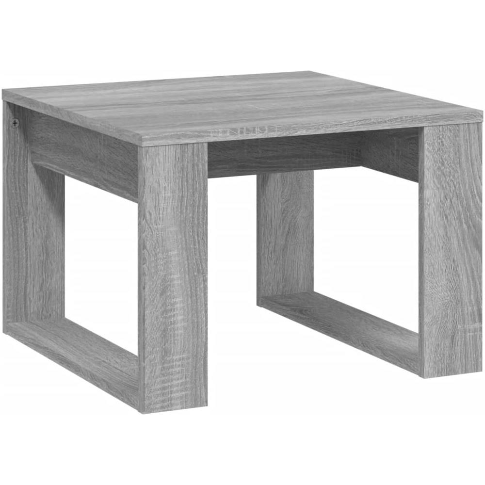 Tavolino Grigio Sonoma 50x50x35 Cm In Legno Multistrato - Foto 2