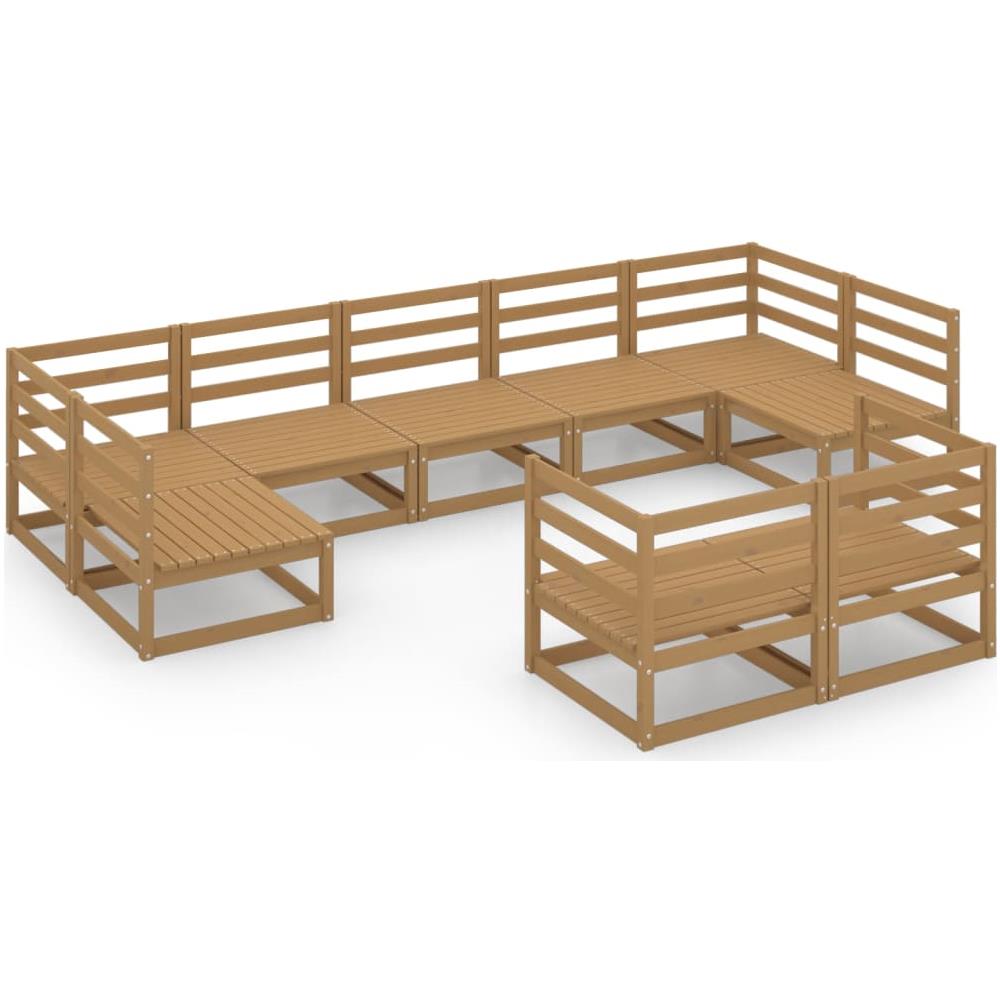 Set Divani da Giardino 9 pz in Legno Massello di Pino - Foto 2