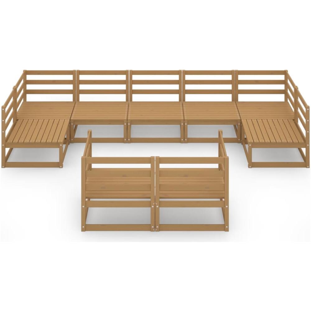 Set Divani da Giardino 9 pz in Legno Massello di Pino - Foto 3
