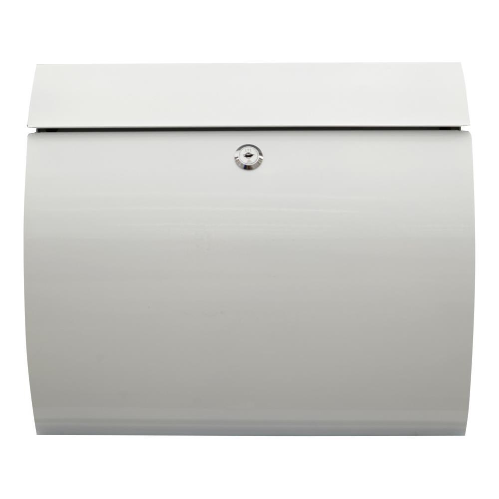 Aura E5401 Cassetta Postale Individuale In Acciaio, Di Grandi Dimensioni, Cassetta Della Posta Da Parete, Riviste E Buste C4, Bianco - Foto 2