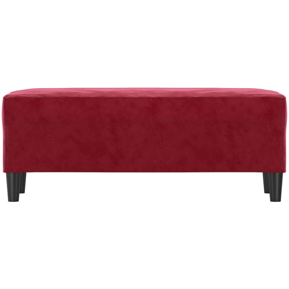 Panca Rosso Vino 100x35x41 Cm In Velluto - Foto 3