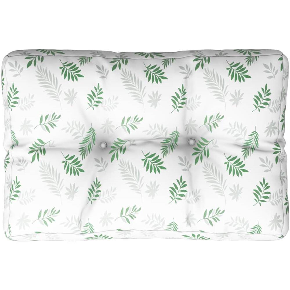 Cuscino Per Pallet Con Motivo A Foglie 60x40x12 Cm In Tessuto - Foto 2