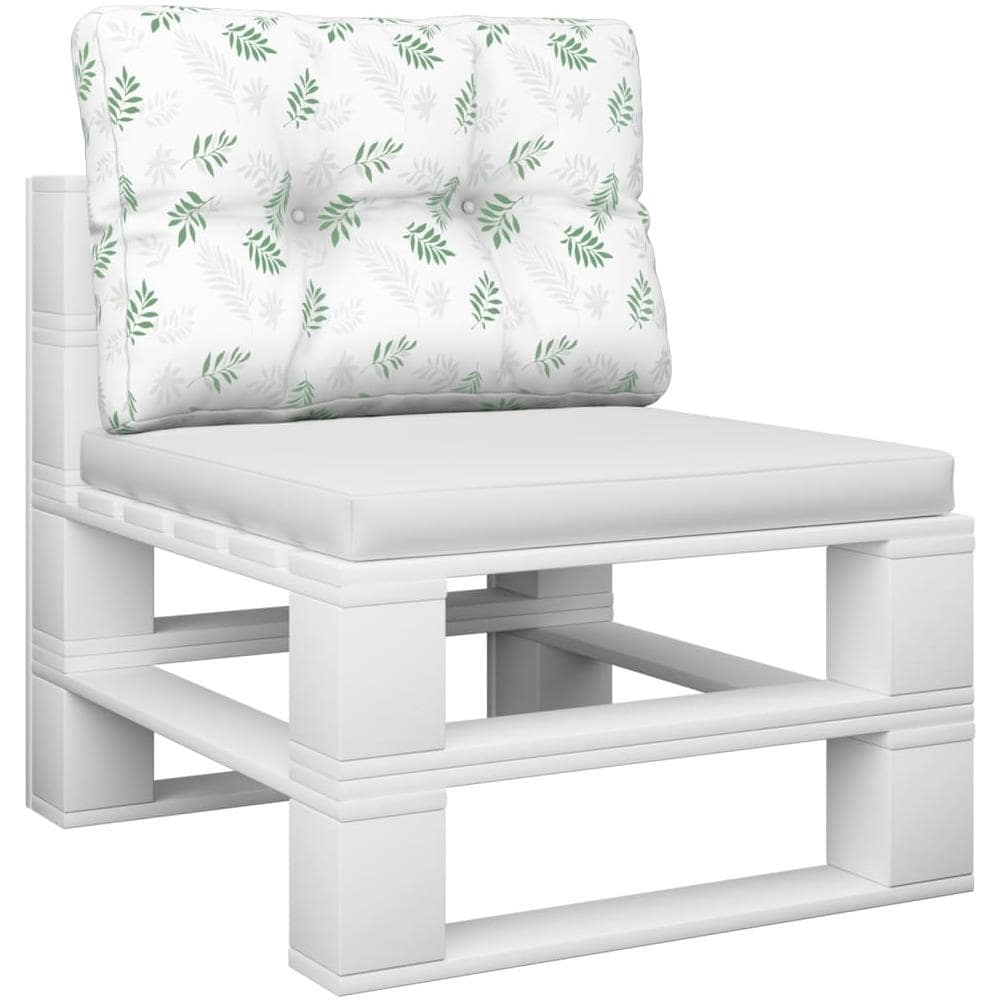 Cuscino Per Pallet Con Motivo A Foglie 60x40x12 Cm In Tessuto - Foto 3