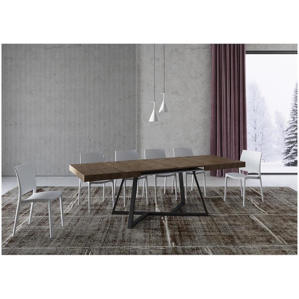 Tavolo allungabile 90x160/264 cm Booster noce gambe antracite - Foto 3