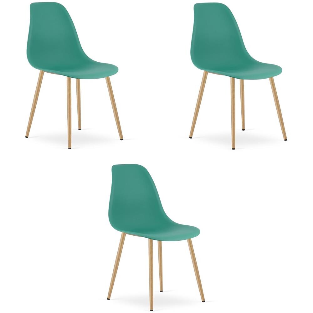 WAT Sedia da scrivania moderna verde per ufficio domestico x 3 - Foto 1