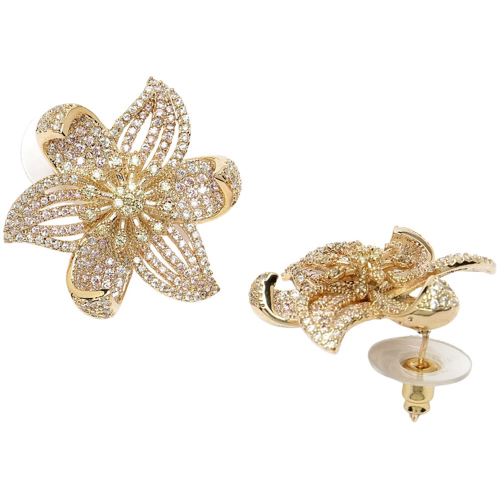 Collezione Diva Orecchini a Bottone Lucenti in Zirconia Cubica - Foto 2
