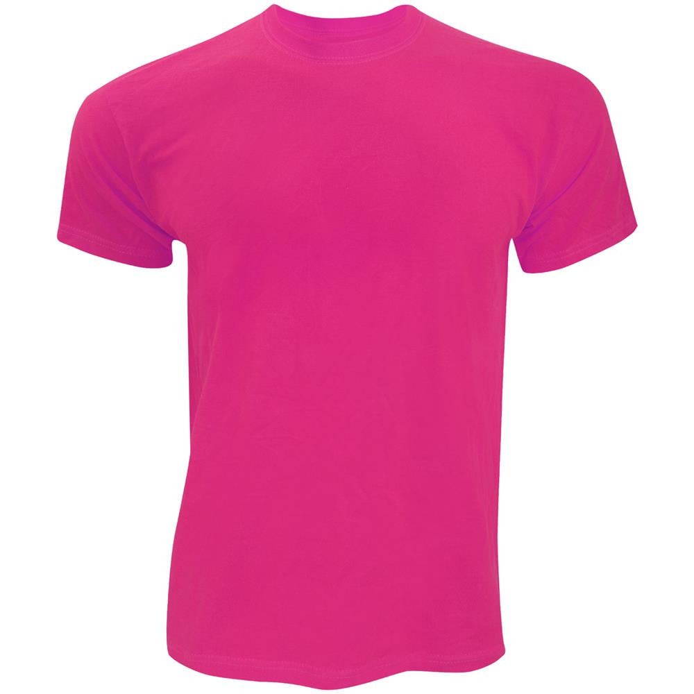 Screen Stars Maglia Tinta Unita 100% Cotone Uomo (l) (fucsia)  - Foto 1