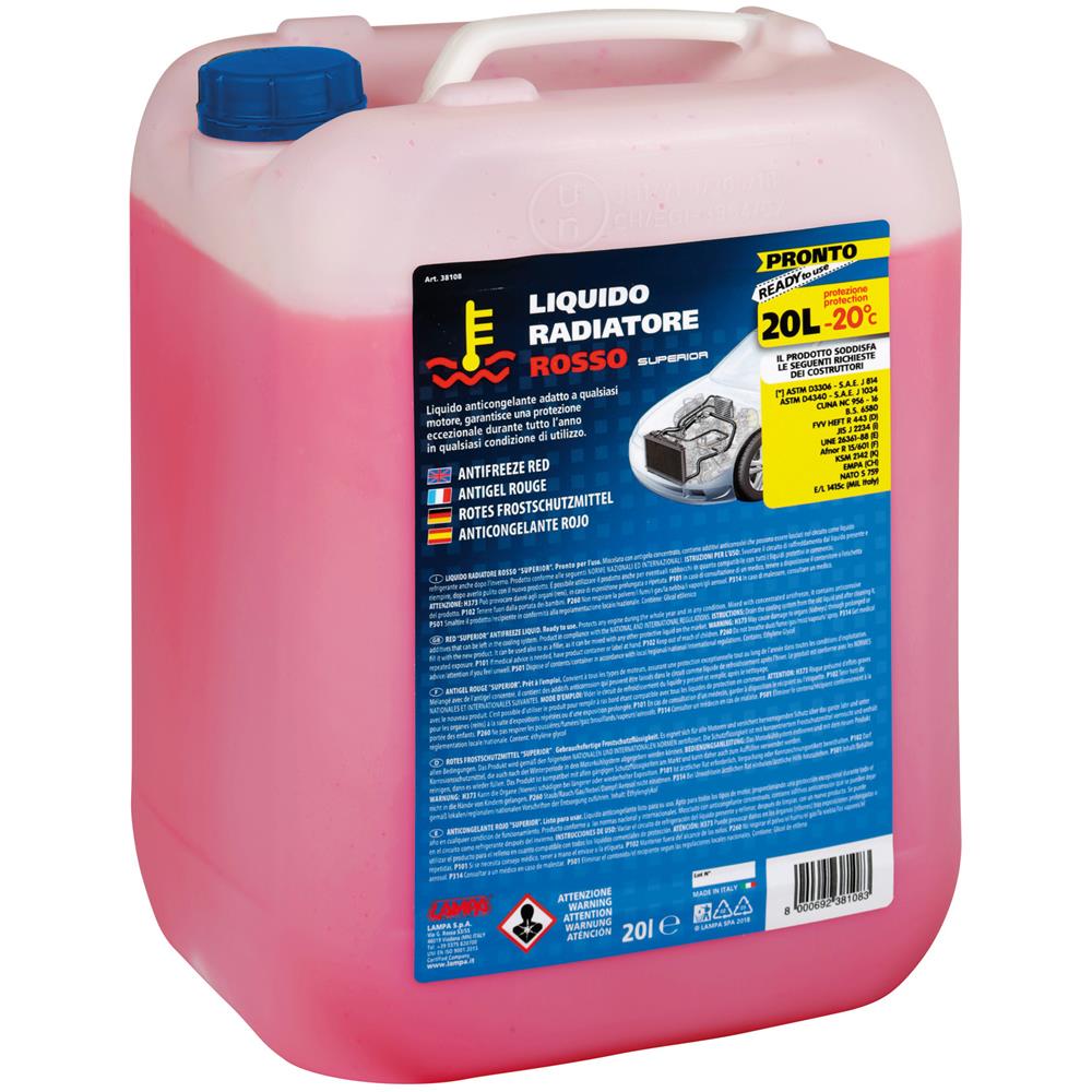 Superior-rosso, Liquido Antigelo Radiatore (-20 c) - 20 L - Foto 1