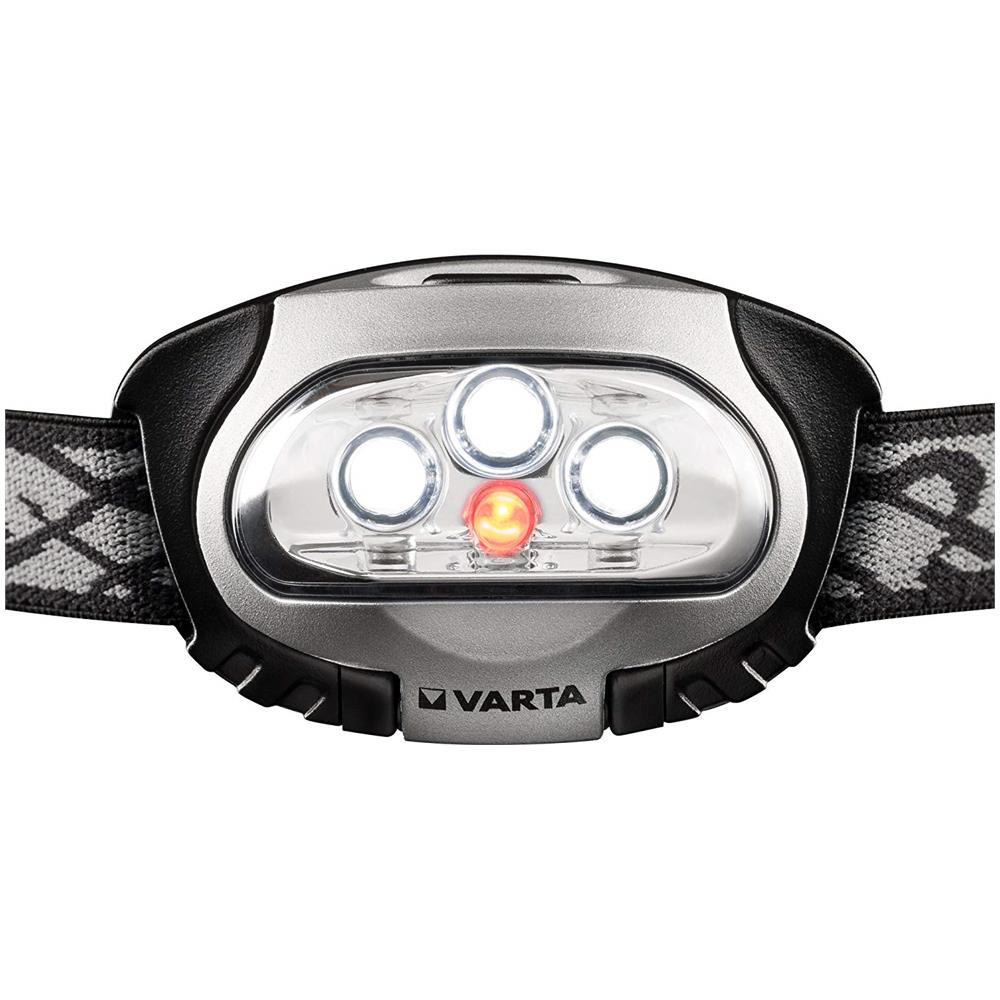 17631 Torcia LED da Testa Outdoor Headlight H20, 22 Lumen, 3 pile Ministilo AAA Longlife Power incl, Luce Bianca e Rossa per la notte, testa orientabile, elastico regolable, idrorepellente, leggera per jogging, campeggio, ciclismo - Foto 2