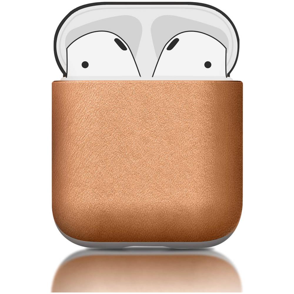 Cover Custodia Airpods 1 E 2 Vera Pelle Ricarica Wireless Nomad Color Cammello - Foto 2