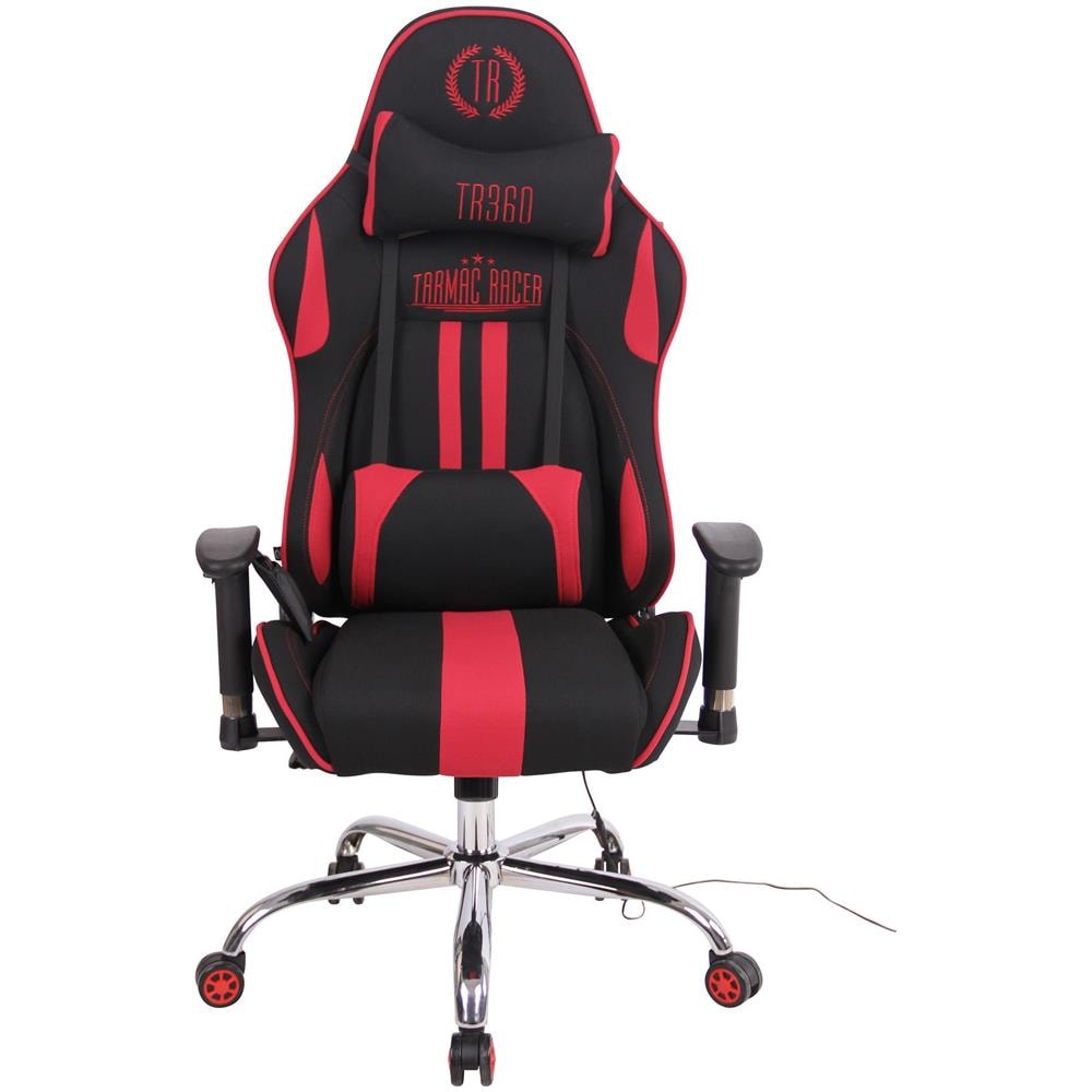 Sedia Ufficio Massaggiante E Riscaldata Limit XM in Tessuto I Poltrona Racing Scrivania Schienale Reclinabile I Poltrona Relax Gamer Nero / Rosso - Foto 2