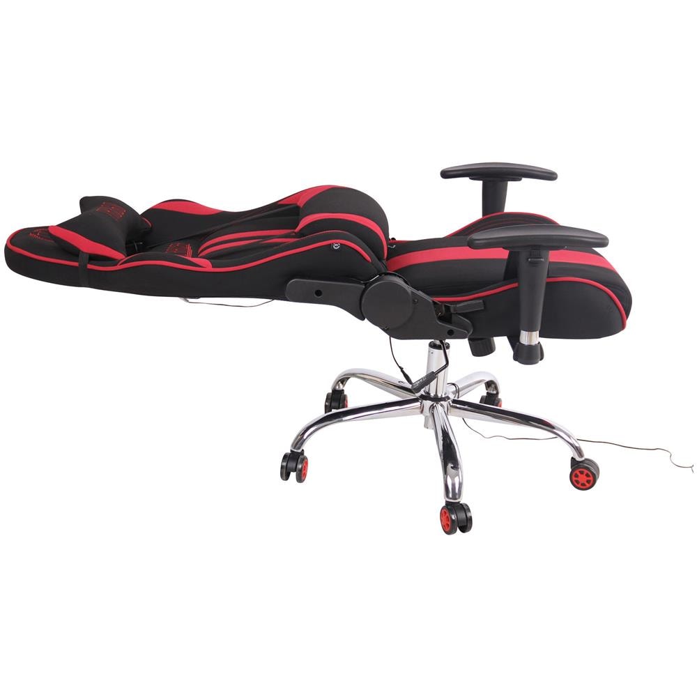 Sedia Ufficio Massaggiante E Riscaldata Limit XM in Tessuto I Poltrona Racing Scrivania Schienale Reclinabile I Poltrona Relax Gamer Nero / Rosso - Foto 5