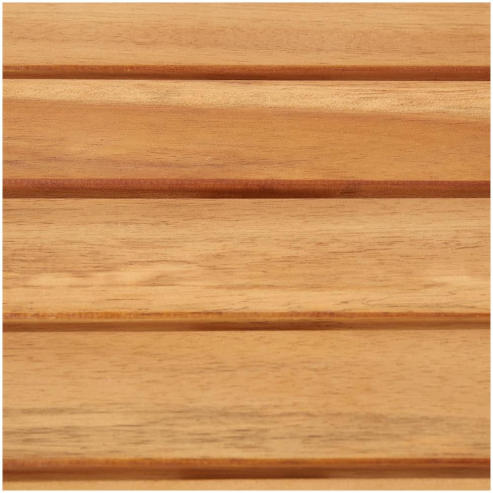 Sgabelli Da Bar 4 Pz In Legno Massello Di Acacia E Acciaio Inox - Foto 2