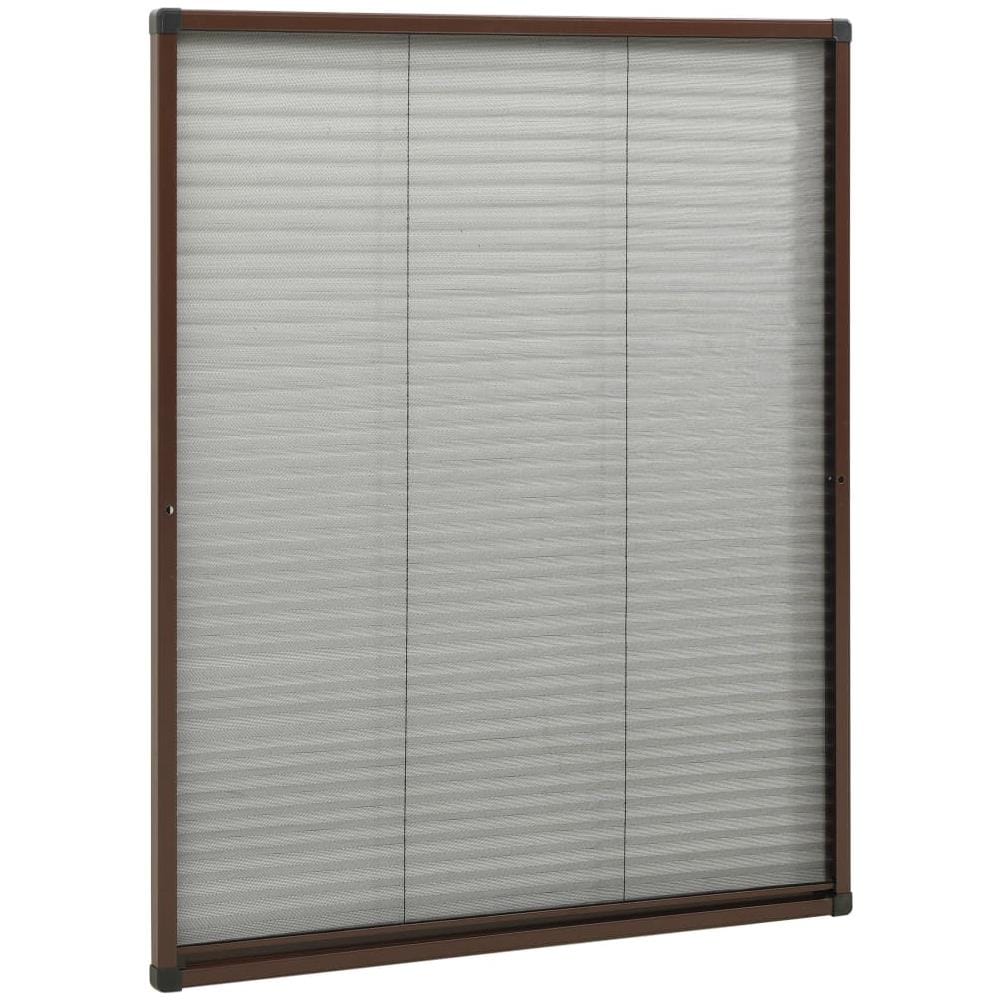 Zanzariera Plissettata Finestre in Alluminio Marrone 80x100 cm - Foto 2