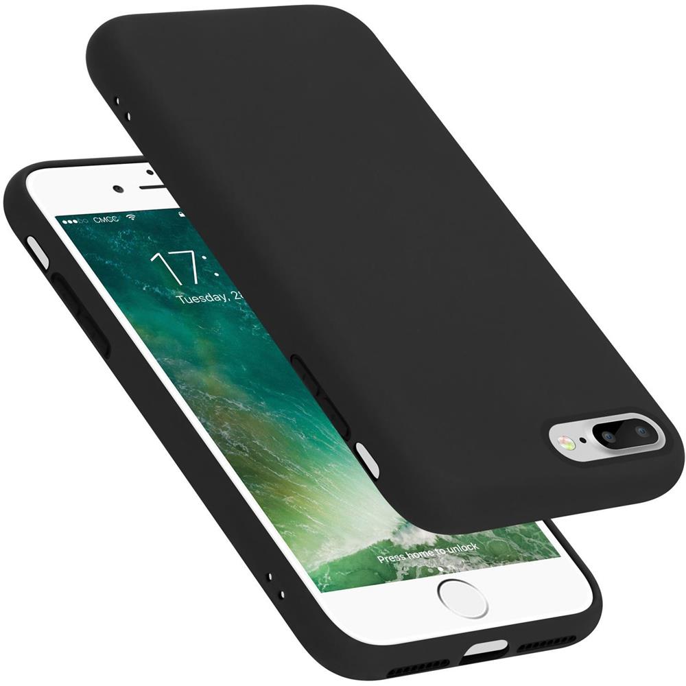 Custodia Compatibile Con Apple Iphone 8 Plus / 7 Plus / 7s Plus In Liquid Nero - Coperchio Protettivo In Silicone Tpu Flessibile - Foto 1