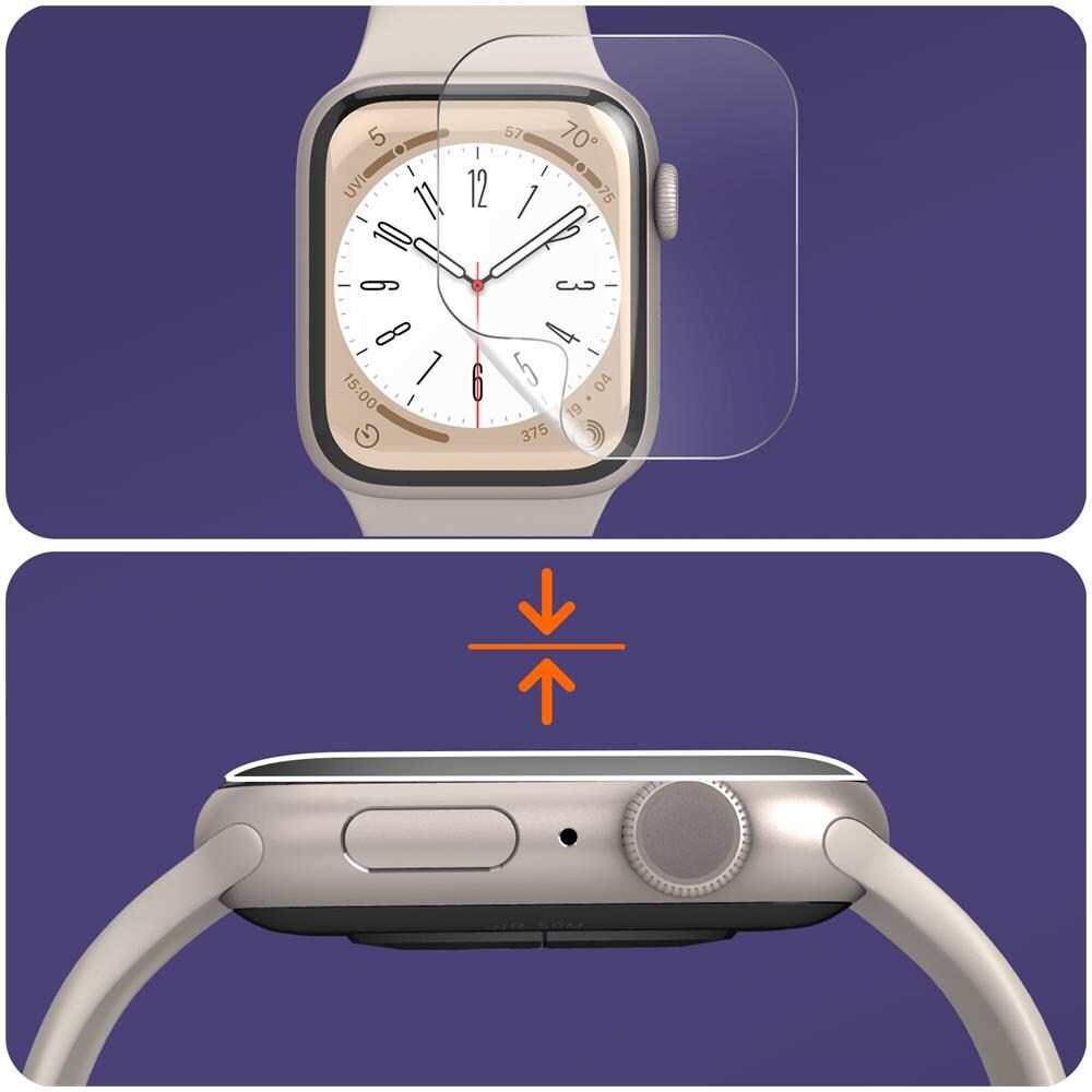 Confezione Da 2 Salvadisplay Flessibili Per Apple Watch Serie 8, 41 Mm - Foto 2
