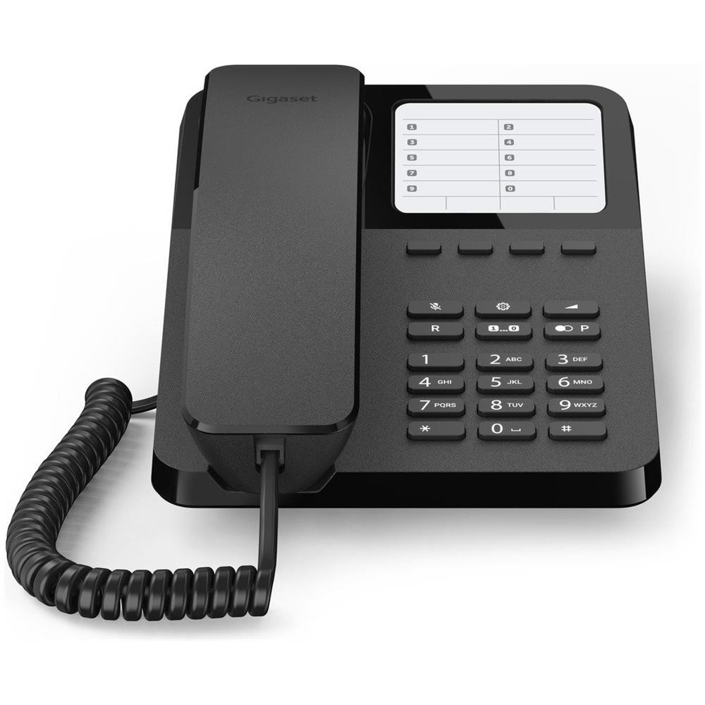 Desk 400 Telefono Fisso a Filo con Modalità Mute Microfono Colore Nero - Foto 2