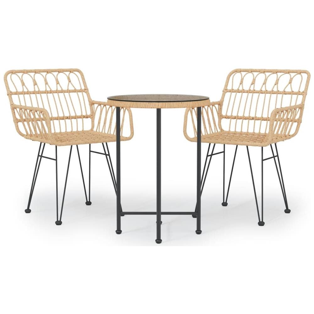 Set Da Pranzo Da Giardino 3 Pz In Polyrattan - Foto 2