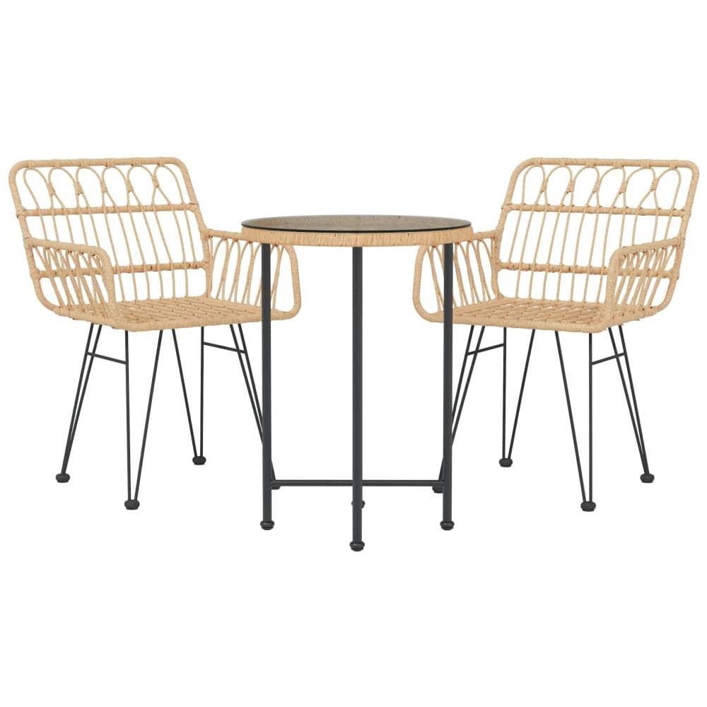 Set Da Pranzo Da Giardino 3 Pz In Polyrattan - Foto 3