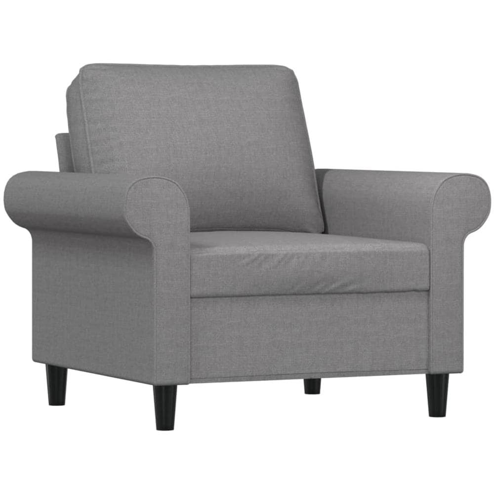 Poltrona Grigio Chiaro 60 Cm In Tessuto - Foto 2