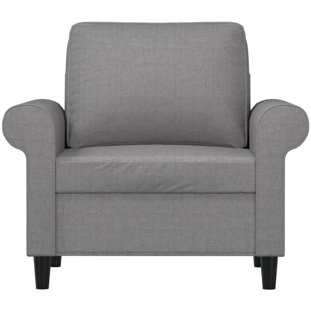 Poltrona Grigio Chiaro 60 Cm In Tessuto - Foto 3