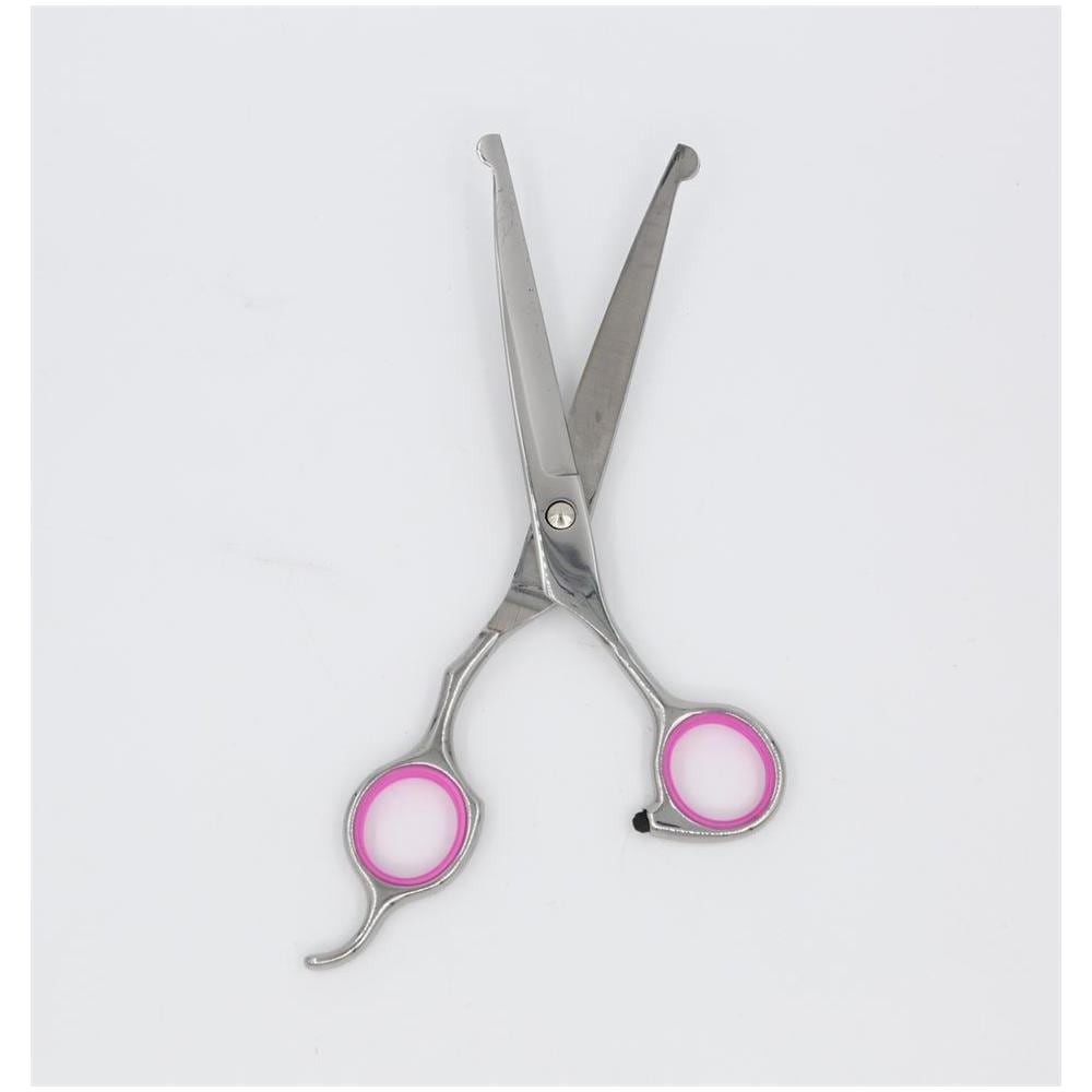 Forbici Per Cani Piegate 19 Cm Argento / Rosa - Foto 2