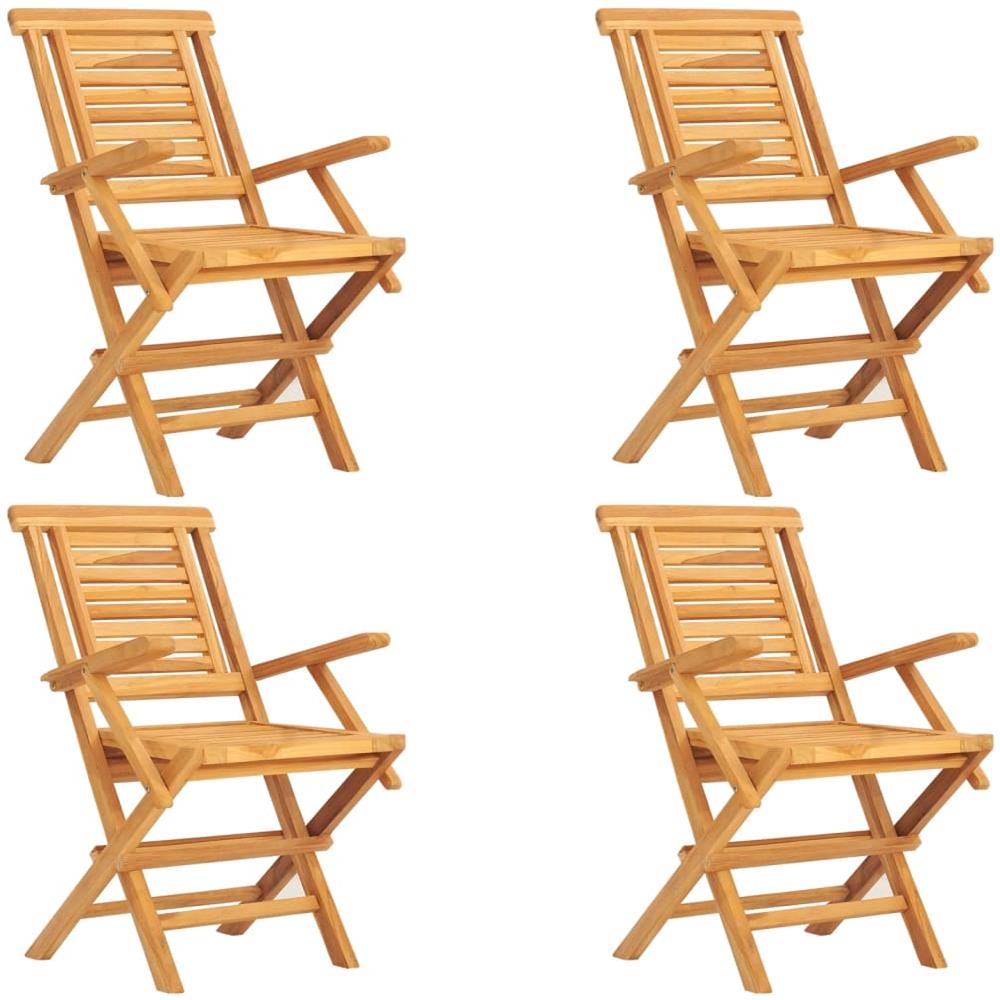 Set Da Pranzo Per Giardino 5 Pz In Legno Massello Di Teak - Foto 8